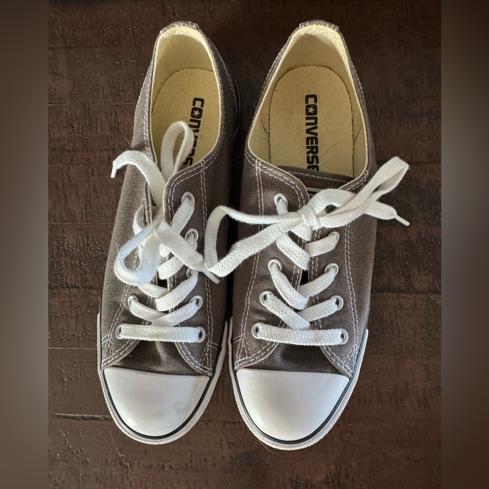Chuck Taylor All Star Gray Canvas Sneakers with White Accents